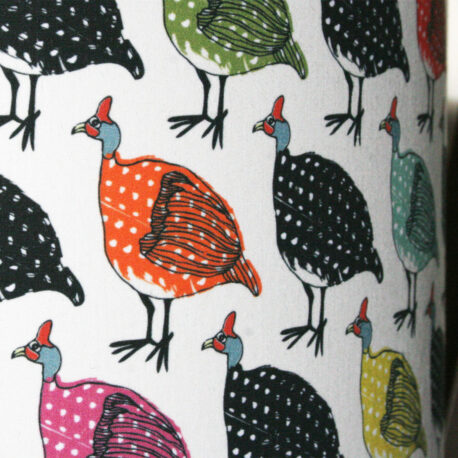 March of the Guinea Fowl pendant lampshade detail