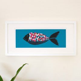 Colourful Kaleido Fish Art Print