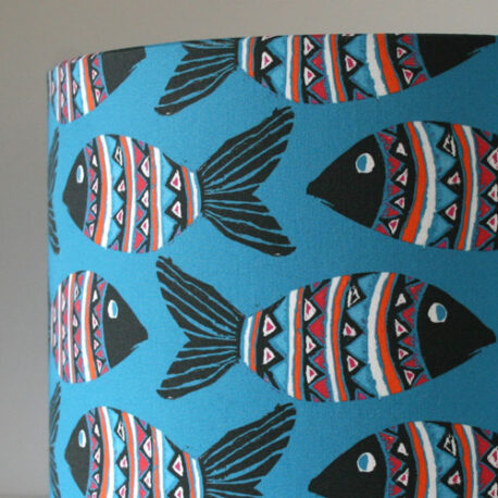 Tribal Fish lampshade detail - Made by Ilze