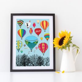 Bristol hot air balloons art print